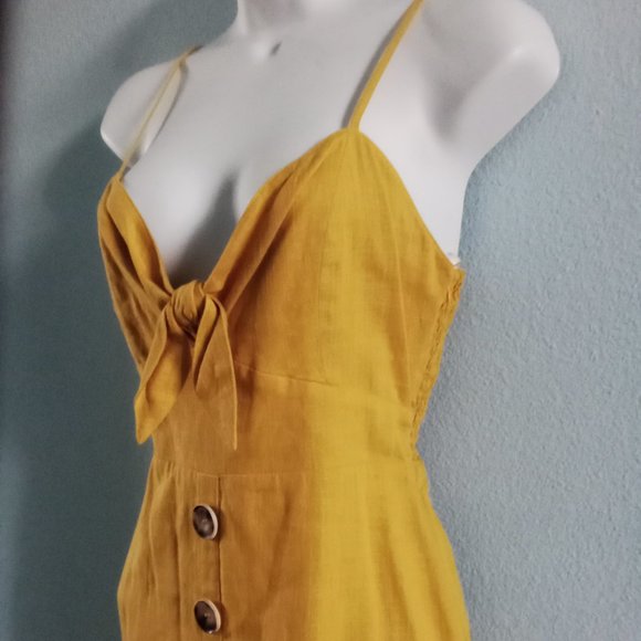 J.O.A. Strapless Yellow Dress - Picture 1 of 4